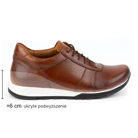 Olivier Zapatos con alzas hombre en piel con cordones Sport Style 408KZ + 3 cm marrón 8