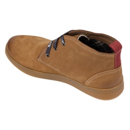 Zapatos chukka hombre piel KAMPOL 110/410 marrón claro beige 6