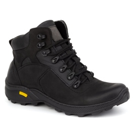 Olivier Zapatos de invierno de piel para hombre 7148DT, negro 2