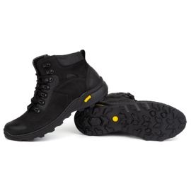 Olivier Zapatos de invierno de piel para hombre 7148DT, negro 5