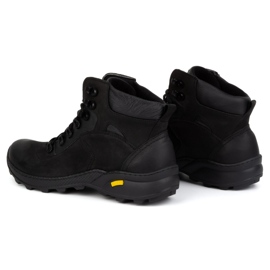 Olivier Zapatos de invierno de piel para hombre 7148DT, negro 6