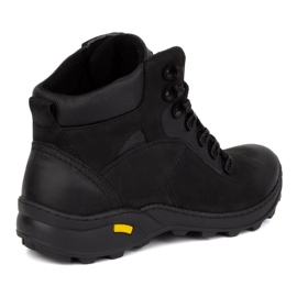 Olivier Zapatos de invierno de piel para hombre 7148DT, negro 9