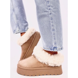 Botas de nieve cortas con pelo Yogi Khaki beige 4