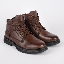 Botines marrones con cordones aislantes para hombre marrón 1 Botines marrones con cordones aislantes para hombre marrón 1