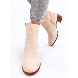 Botín tacón clásico Annie Beige 2