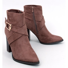 Botines tacón Janisa caqui marrón 1
