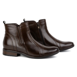 Olivier Botas Chelsea hombre piel invierno 1001 marrón 3