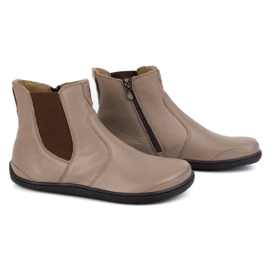 Olivier Botas Chelsea de mujer descalzas con cremallera, aislantes 1263, beige 3
