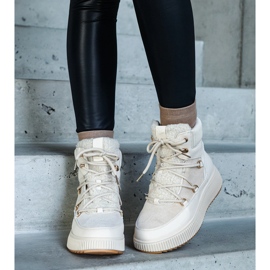 Botines beige claro con suela más gruesa, Rosemarie 1