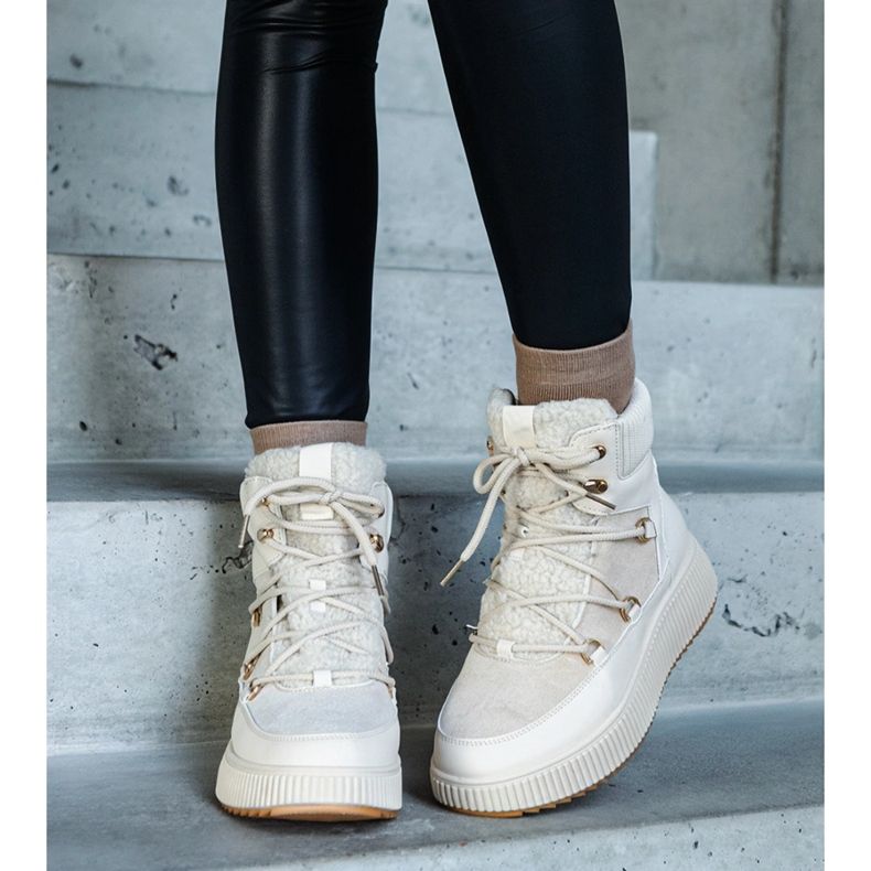 Botines beige claro con suela más gruesa, Rosemarie 1