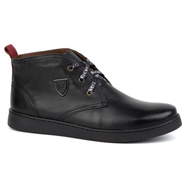 Botas chukka de piel para hombre con aislamiento KAMPOL 110/5, negro 1