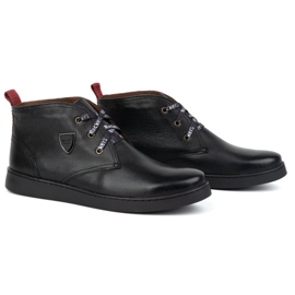 Botas chukka de piel para hombre con aislamiento KAMPOL 110/5, negro 3