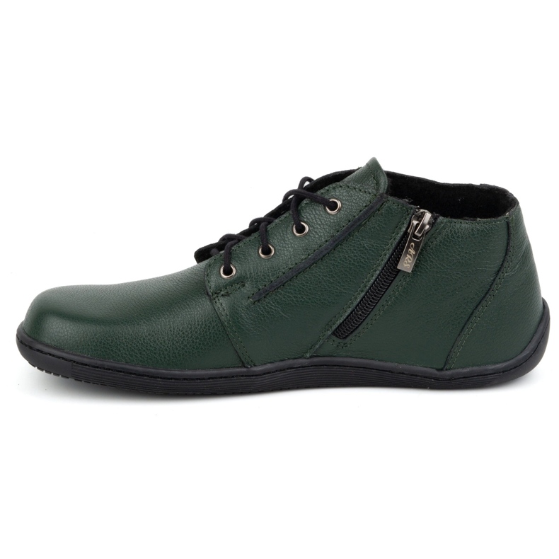 Olivier Zapatos de mujer descalzos de piel, ligeramente aislantes, hasta el tobillo con cremallera, 787 verde 2 Olivier Zapatos de mujer descalzos de piel, ligeramente aislantes, hasta el tobillo con cremallera, 787 verde 2