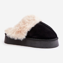 Botas de nieve de mujer Doriola negras con suela gruesa y pelo negro 4