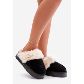 Botas de nieve de mujer Doriola negras con suela gruesa y pelo negro 1 Botas de nieve de mujer Doriola negras con suela gruesa y pelo negro 1