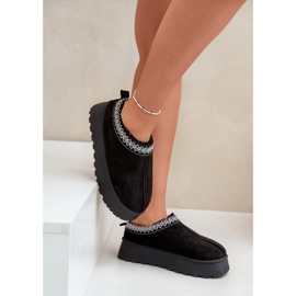 Botas de nieve con plataforma Tamilda negras con bordado negro 3