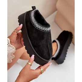 Botas de nieve con plataforma Tamilda negras con bordado negro 7