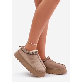 Botas De Nieve Con Plataforma Y Bordado, Beige Oscuro Tamilda 6