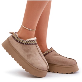 Botas De Nieve Con Plataforma Y Bordado, Beige Oscuro Tamilda 7