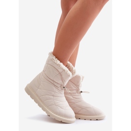 Botas de nieve de mujer con cordón aislante con pelo, piel de oveja beige claro Vamidra 1 Botas de nieve de mujer con cordón aislante con pelo, piel de oveja beige claro Vamidra 1