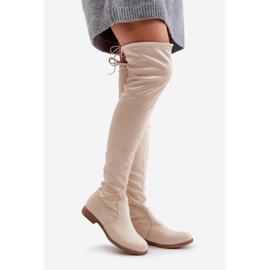 Erynn Botas por encima de la rodilla de tacón plano confeccionadas en ante ecológico, beige Linnithia 1 Erynn Botas por encima de la rodilla de tacón plano confeccionadas en ante ecológico, beige Linnithia 1