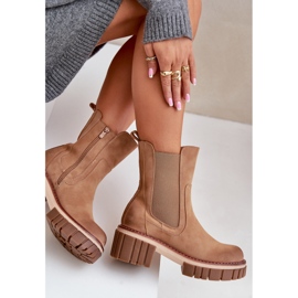 Camel - Botas Chelsea aislantes con cremallera Linneviae marrón 7