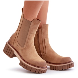 Camel - Botas Chelsea aislantes con cremallera Linneviae marrón 9