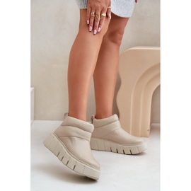 Zazoo 60470 Botas de Piel Aisladas con Lana sobre Plataforma Beige Claro 2 Zazoo 60470 Botas de Piel Aisladas con Lana sobre Plataforma Beige Claro 2