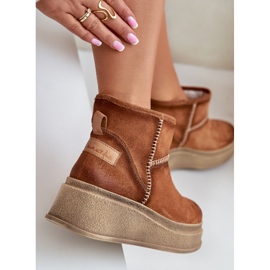 Botas De Nieve Piel Ante Con Plataforma Y Cuñas Marrón Maciejka 06769-29 Marrón 7