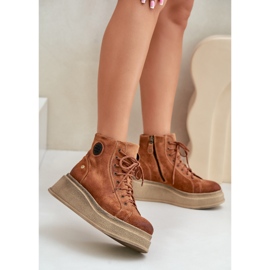 Botines de ante con plataforma enorme Maciejka 06309-29 Marrón 2 Botines de ante con plataforma enorme Maciejka 06309-29 Marrón 2