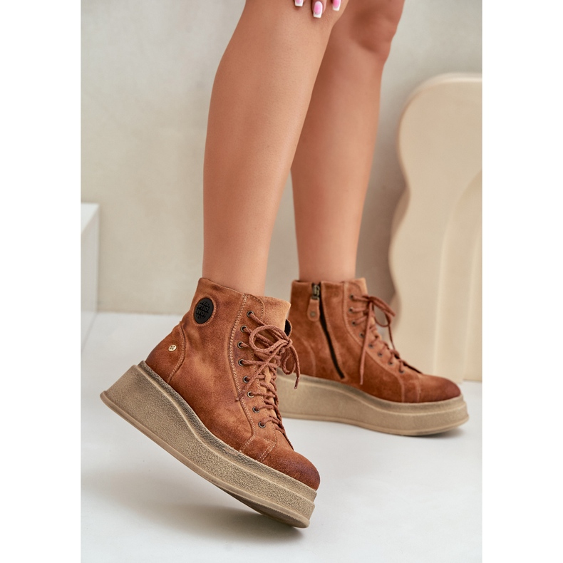 Botines de ante con plataforma enorme Maciejka 06309-29 Marrón 2 Botines de ante con plataforma enorme Maciejka 06309-29 Marrón 2