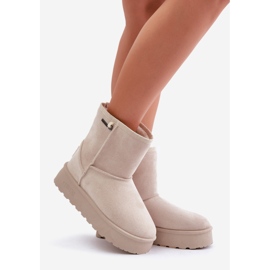 Botas de nieve con plataforma alta para mujer Big Star OO274897 Beige claro 1 Botas de nieve con plataforma alta para mujer Big Star OO274897 Beige claro 1