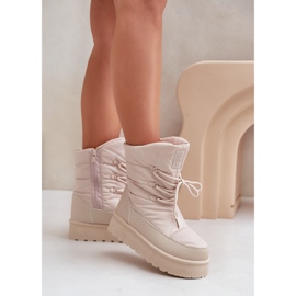 Botas De Nieve Plataforma Con Cremallera Big Star OO274885 Beige 3