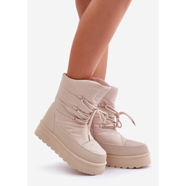 Botas De Nieve Plataforma Con Cremallera Big Star OO274885 Beige 1