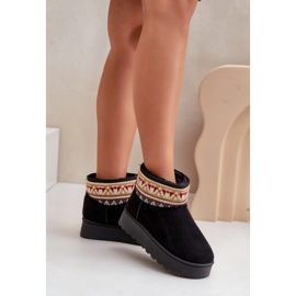 Botas de nieve de mujer con estampado en plataforma negro Avatharia 2