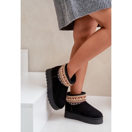 Botas de nieve de mujer con estampado en plataforma negro Avatharia 4