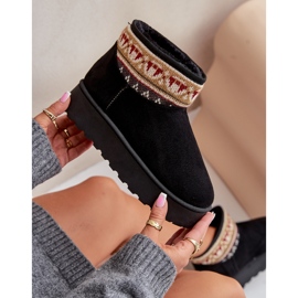 Botas de nieve de mujer con estampado en plataforma negro Avatharia 8
