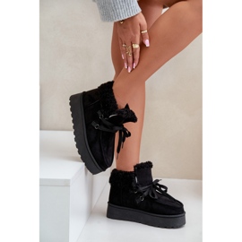 Botas de nieve con plataforma y pelo para mujer, Branek Black Ciabellae negro 5