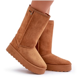 Botas de nieve plataforma alta Big Star OO274893 Camel marrón 10