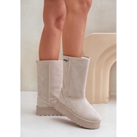 Botas de nieve plataforma alta Big Star OO274894 Beige claro 6