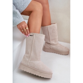 Botas de nieve plataforma alta Big Star OO274894 Beige claro 10