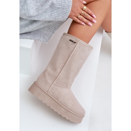 Botas de nieve plataforma alta Big Star OO274894 Beige claro 11