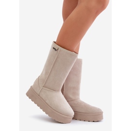 Botas de nieve plataforma alta Big Star OO274894 Beige claro 1