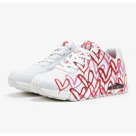 Zapatos Skechers X Jgoldcrown Uno-Spread The Love W 155507-WRPK blanco 1