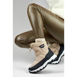 Botas de nieve para mujer con puño, beige 9159-4BE 3