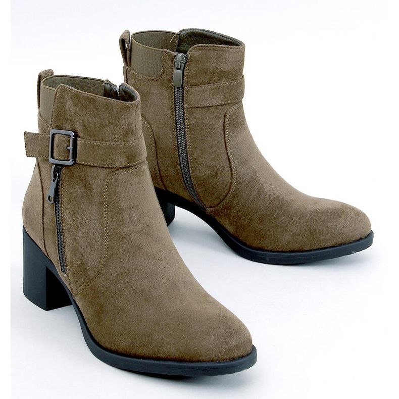 Botines clásicos de tacón alto de Irving Green verde 1