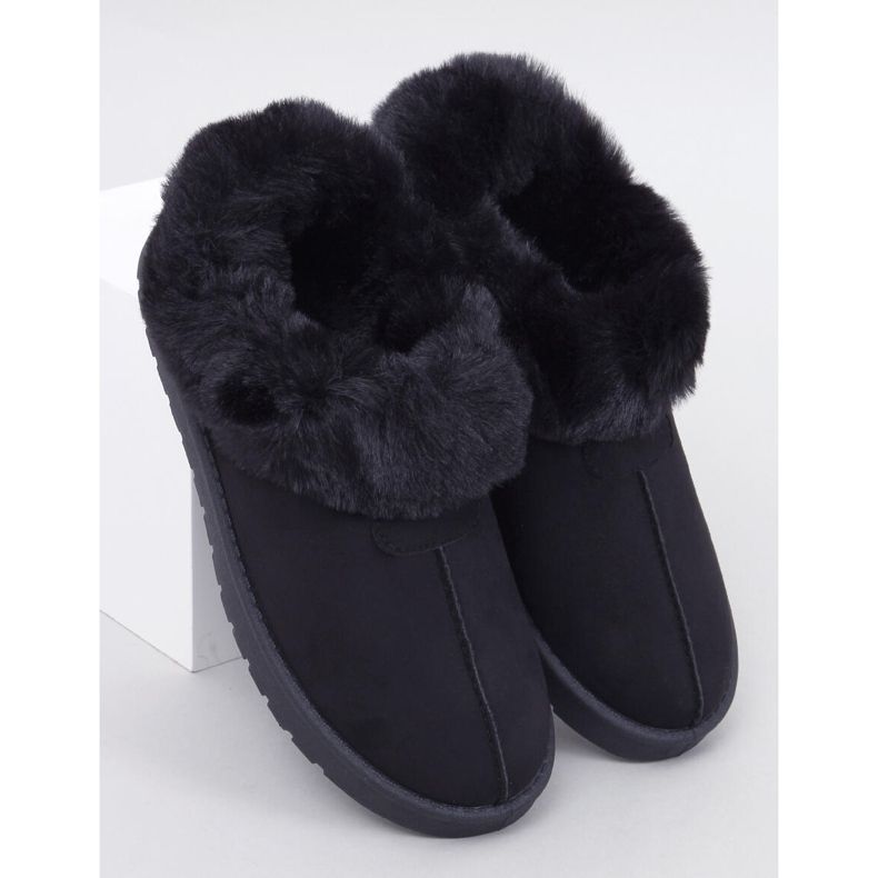 Pantalón corto emus adornado con pelo Fraley Black negro 1