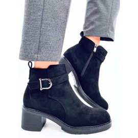 Duncans Botines tacón bajo negro 4
