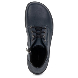 Olivier Zapatos de mujer descalzos de piel, ligeramente aislantes, hasta el tobillo con cremallera, 787, azul marino 6