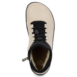 WASAK Zapatos descalzos de mujer, forro de lana, piel 0767W crudo beige 5